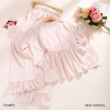  Pyjama dài lụa satin phối ren PM4892 