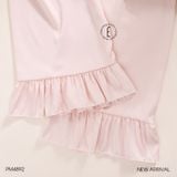  Pyjama dài lụa satin phối ren PM4892 