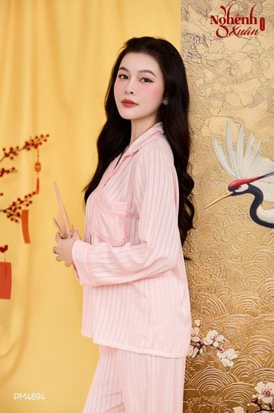  Xuân Nghênh 2026 - PM4894 - Pyjama dài lụa xước mềm 