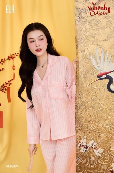  Xuân Nghênh 2026 - PM4894 - Pyjama dài lụa xước mềm 