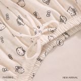  Meow-Low Set PM5084-2 , Bộ thun dài phối màu 
