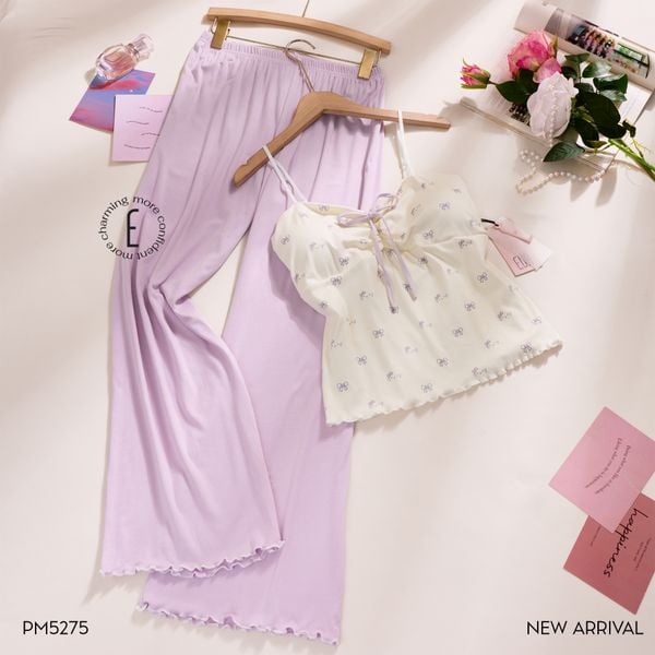  Bộ thun dài 3 món PM5275 màu tím 