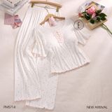  Bloomie Set PM5714 - Bộ thun quần dài tay ngắn đệm ngực mỏng 