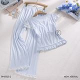  Simply Set PM5925 , Bộ thun dài nơ ngực phối ren 