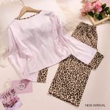  Pyjama lụa beo hồng PM6120 