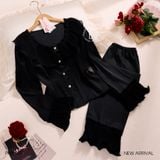  Pyjama lụa viền lưới PM6124 