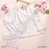  Pyjama lụa dài nơ PM6127 
