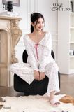  Pyjama lụa dây nơ đỏ PM6584 
