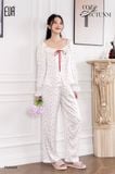  Pyjama lụa dây nơ đỏ PM6584 