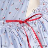  Pyjama lụa dây nơ đỏ PM6584 