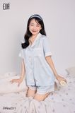  Capri PM6631-1, Bộ pyjama ngắn lụa hình trái tim 