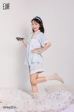  Capri PM6631-1, Bộ pyjama ngắn lụa hình trái tim 