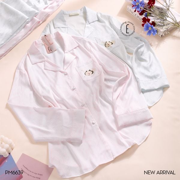 Pyjama dài lụa satin mềm PM6639 