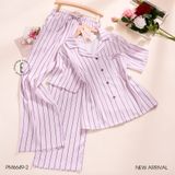  Pyjama lụa quần dài tay ngắn PM6649-2 