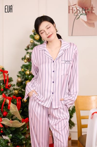  Pyjama sọc lụa satin mềm PM6649 