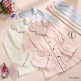  Pyjama dài viền trơn PM6675 