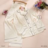  Pyjama dài viền trơn PM6675 