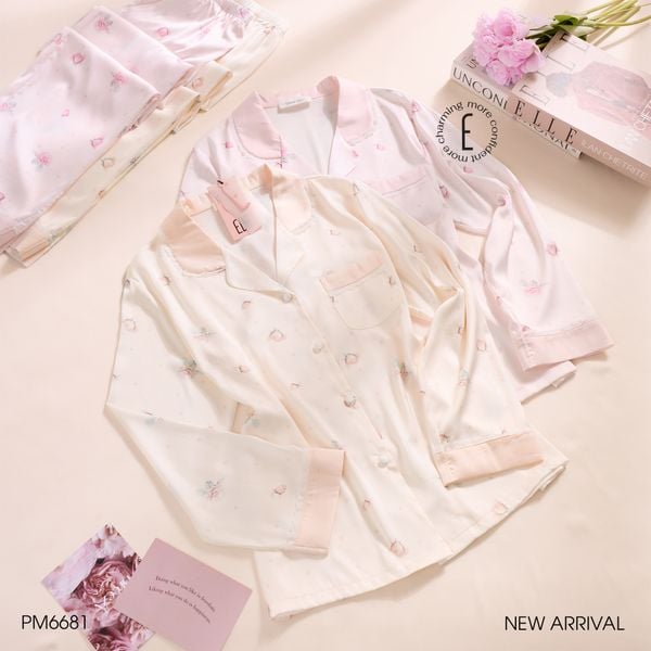  Pyjama dài lụa satin mềm PM6681 