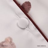  Mallow PM6726-1, Bộ pyjama lụa ngắn hình gấu 