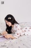  Mallow PM6726-1, Bộ pyjama lụa ngắn hình gấu 