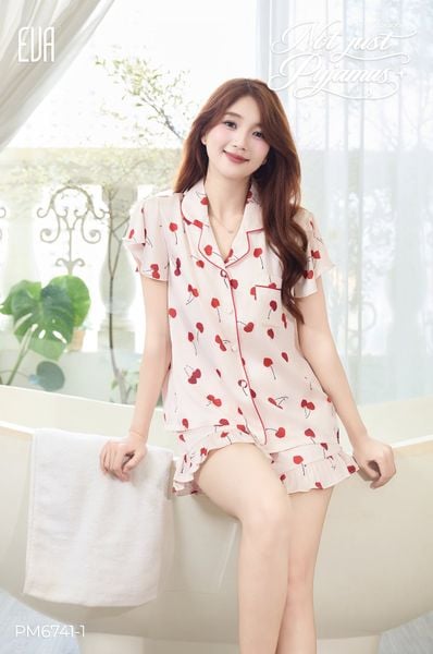  BỘ LỤA NGẮN MẶC NHÀ CERISE PM6741-1 (PM96) 