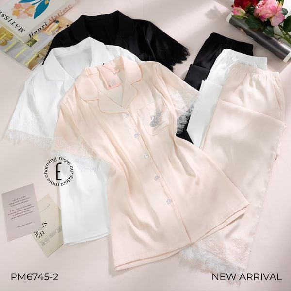  BỘLỤA DÀI MẶC NHÀ PM6745-2 