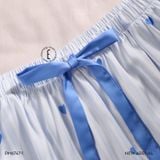  Bisou PM6747-1, Bộ pyjama lụa ngắn hình trái tim 