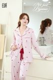  BỘ LỤA DÀI MẶC NHÀ LIGNE PM6747 KẺ SỌC 