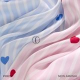  BỘ LỤA DÀI MẶC NHÀ LIGNE PM6747 KẺ SỌC 