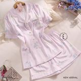  Reverie PM6753-1, Bộ pyjama lụa ngắn 