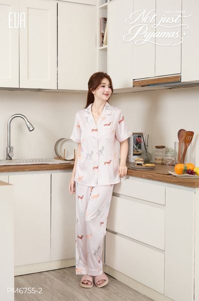  BỘ LỤA DÀI MẶC NHÀ AMI PM6755-2 