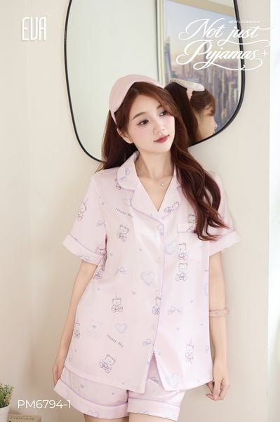  BỘ LỤA NGẮN MẶC NHÀ OURSON PM6794-1 