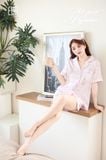  BỘ LỤA NGẮN MẶC NHÀ OURSON PM6794-1 