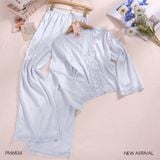  Serene PM6834  - Pyjama dài lụa satin phối ren (PM23) 