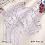  BỘ PYJAMA DÀI HỌA TIẾT KẺ SỌC PM6844-2 