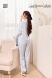  BỘ PIJAMA DÀI HỌA TIẾT HOA CẨM TÚ CẦU PM6858 