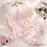  BỘ LỤA NGẮN MẶC NHÀ RUFFLE PM6973 
