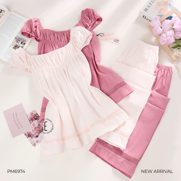  Mild PM6974 - BỘ THÔ QUẦN DÀI TAY NGĂN ĐỆM NGƯC MỎNG 