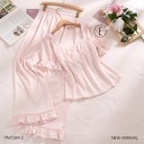  Soleil Pyjama - Bộ lụa cổ vuông bèo PM7269-2 