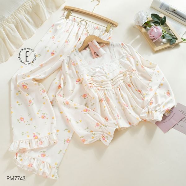  Bộ ngủ pijama lụa dài PM7743 
