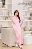  BỘ PYJAMA HỒNG KẺ SỌC NHÚN BÈO ROSÉ PM7761-2 ( PM82 ) 