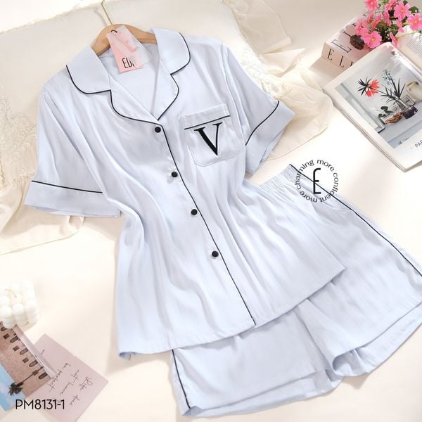  Pyjama lụa ngắn PM8131-1 