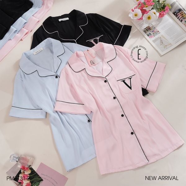  Pyjama lụa quần dài tay ngắn PM8131-2 