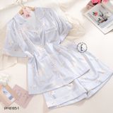  Pyjama ngắn lụa satin PM8185-1 