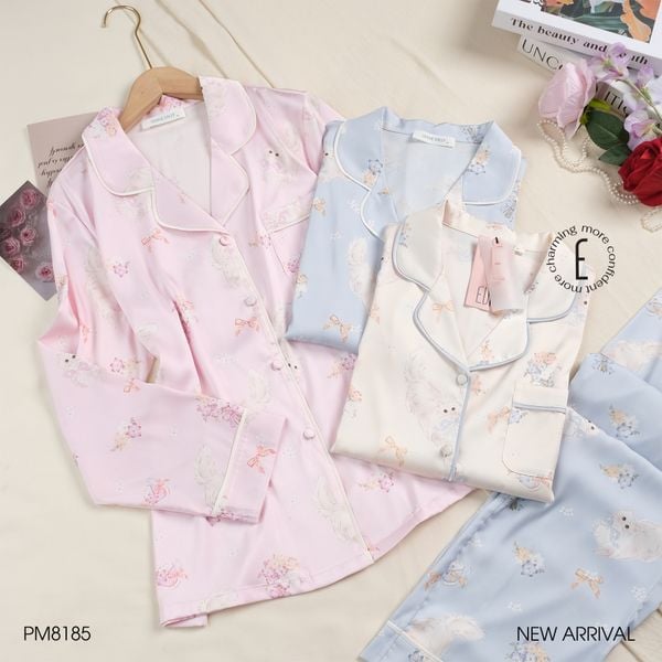  Pyjama dài lụa satin PM8185 