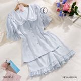  Feminine Pyjama - Bộ lụa ngắn cổ bèo PM8241-1 