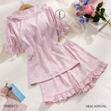  Feminine Pyjama - Bộ lụa ngắn cổ bèo PM8241-1 