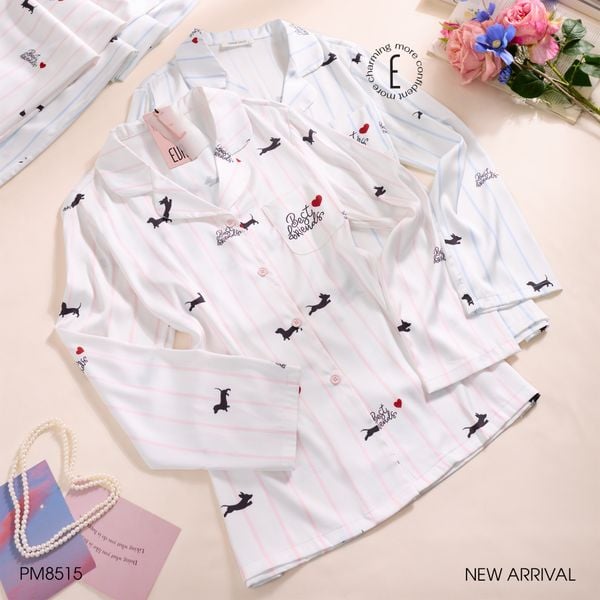  Pyjama dài lụa satin mềm PM8515 