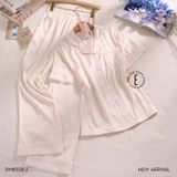  Pyjama lụa trơn dài PM8558-2 