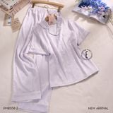  Pyjama lụa trơn dài PM8558-2 